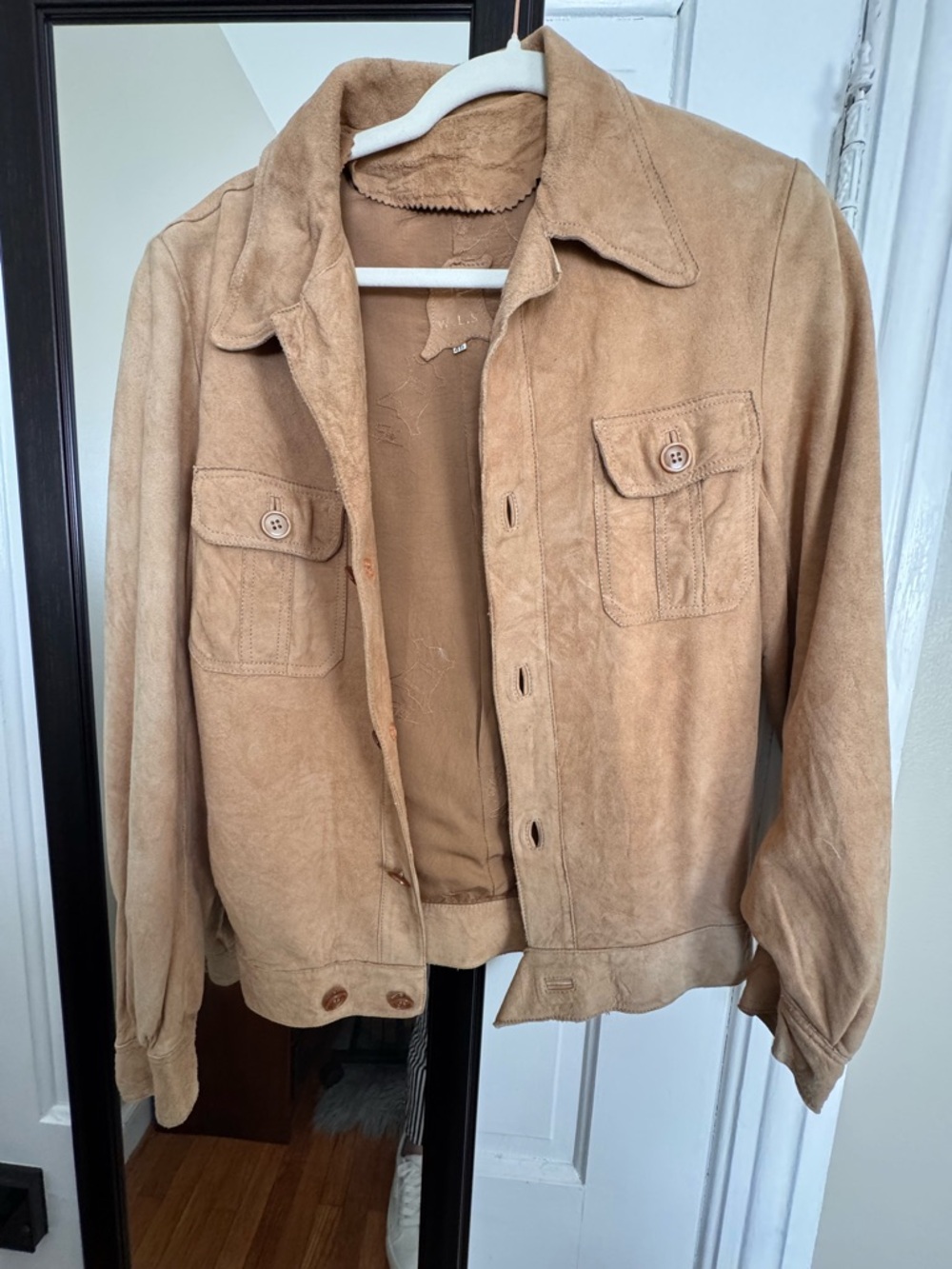 Vintage Wilson’s Buttery-Soft Suede Button-Front Jacket - Tan Size Small